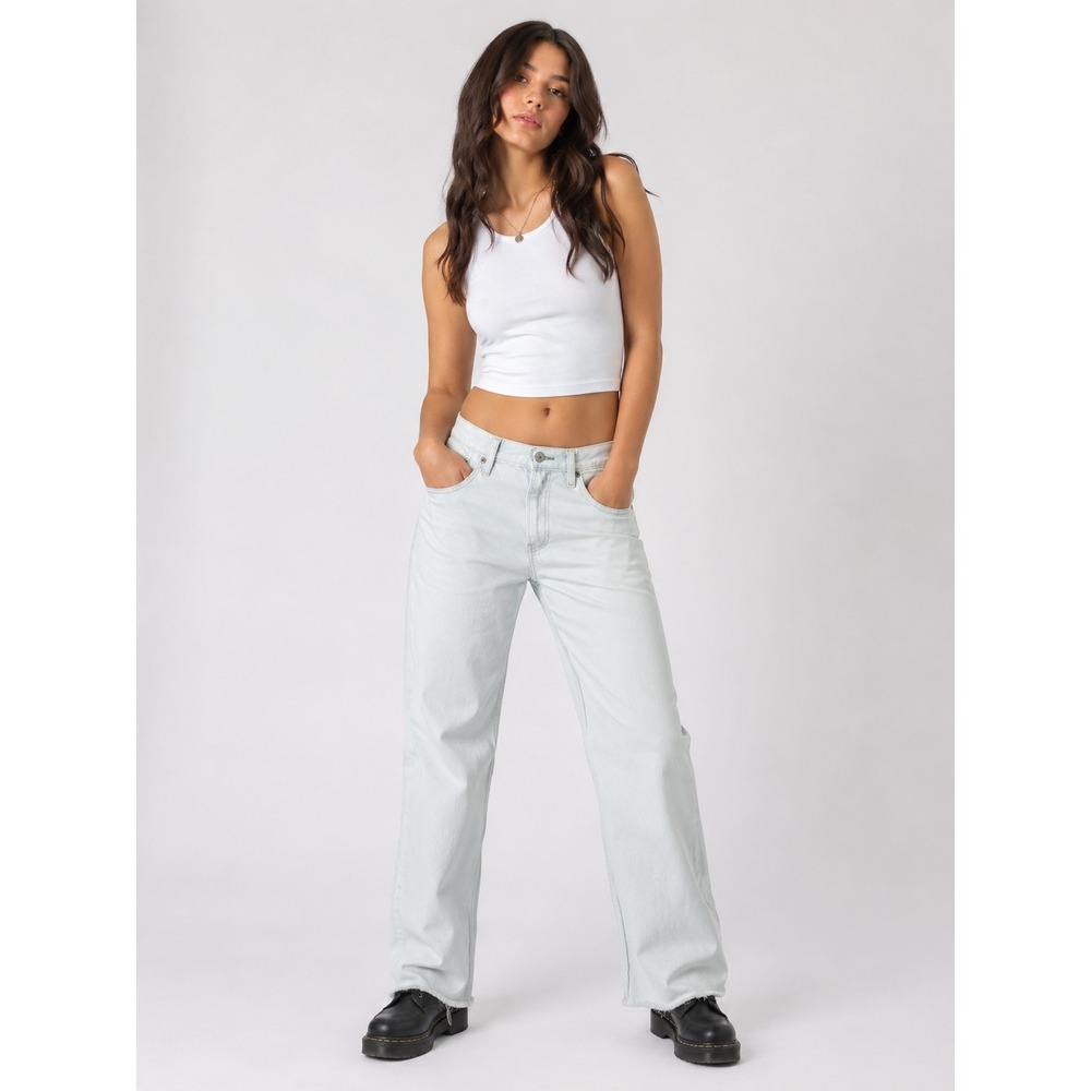Calvin‎ Klein Womens 90s Loose Jeans 25 Retro High Rise Light Wash Denim READ